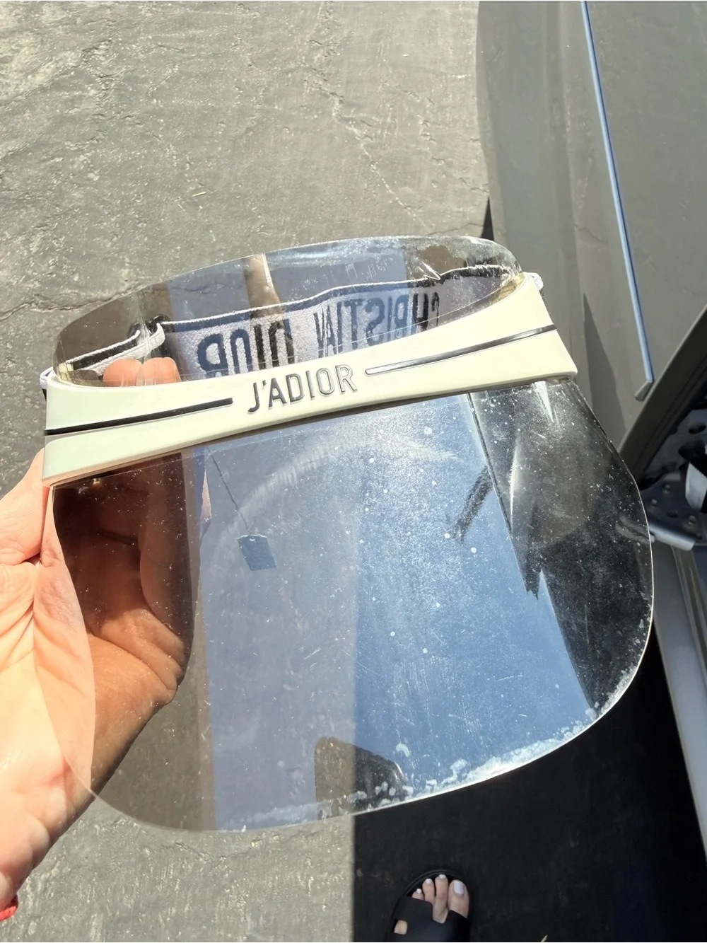 Christian Dior Transparent DiorClub1 Sun Visor